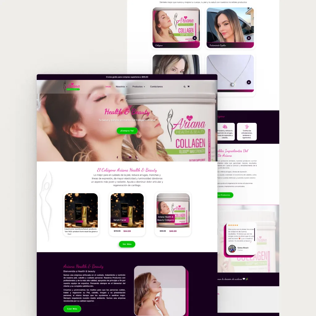 Ariana Health Beauty - Silvera Enterprise Diseño Web con Desyrum thumbnail