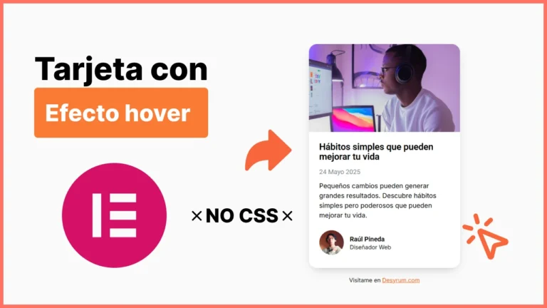 Como crear una tarjeta con efecto hover _ Elementor Pro y WordPress Tutorial